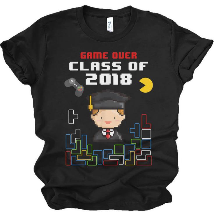 Graduation Class Of 2018 Game Over 8-Bit Gamer Unisex Jersey T-Shirt