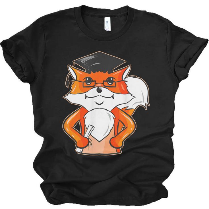 Graduation Fox School Bachelor Master Doctor Study Unisex Jersey T-Shirt