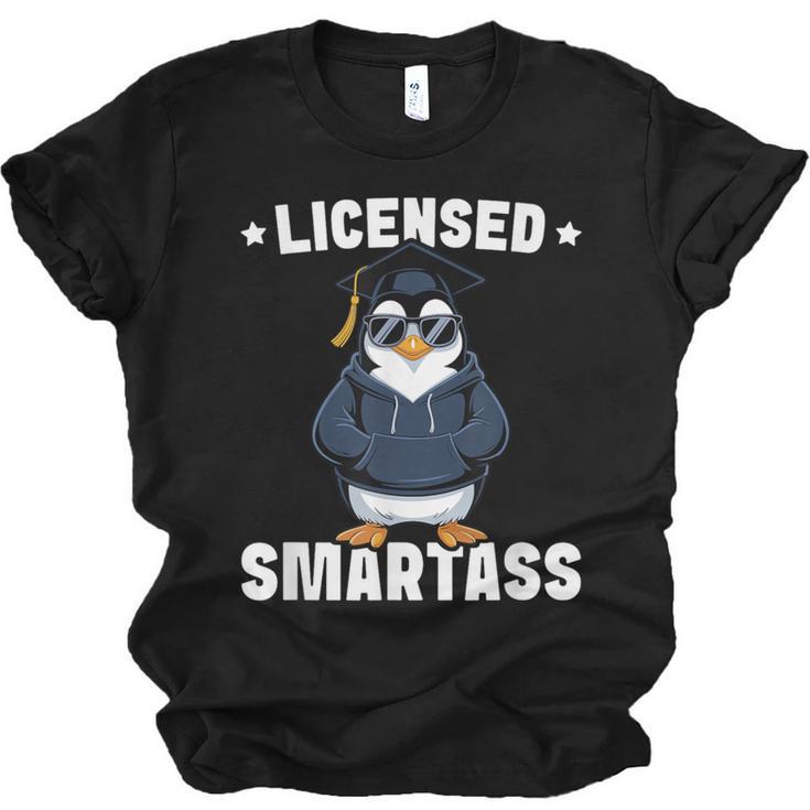 Graduation Penguin Licensed Smartass Graduate Unisex Jersey T-Shirt