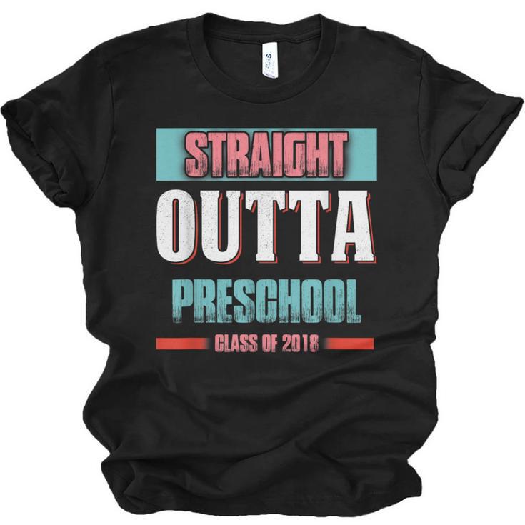 Graduation Shirt Straight Outta Preschool Class Of 2018 Tee Unisex Jersey T-Shirt