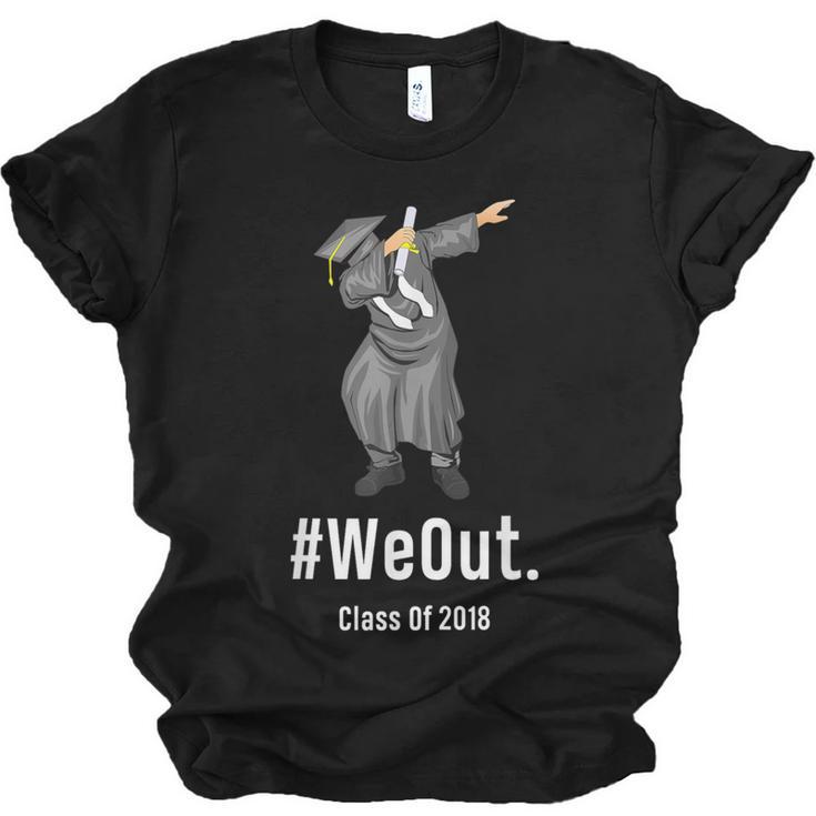 Graduation T-Shirt Dabbing Graduation We Out Class Of 2018 Unisex Jersey T-Shirt