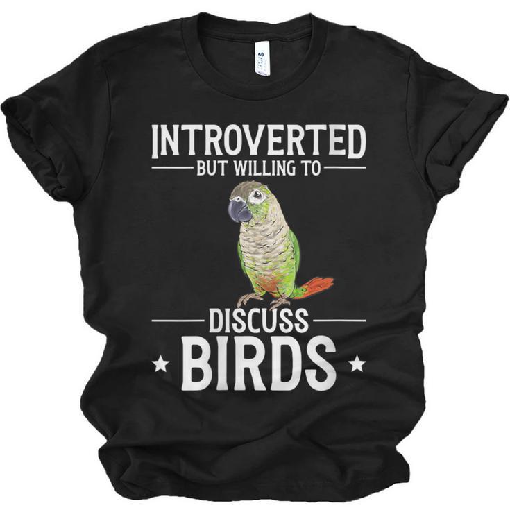 Green Cheek Conure Introvert Parrot Bird Conure Unisex Jersey T-Shirt