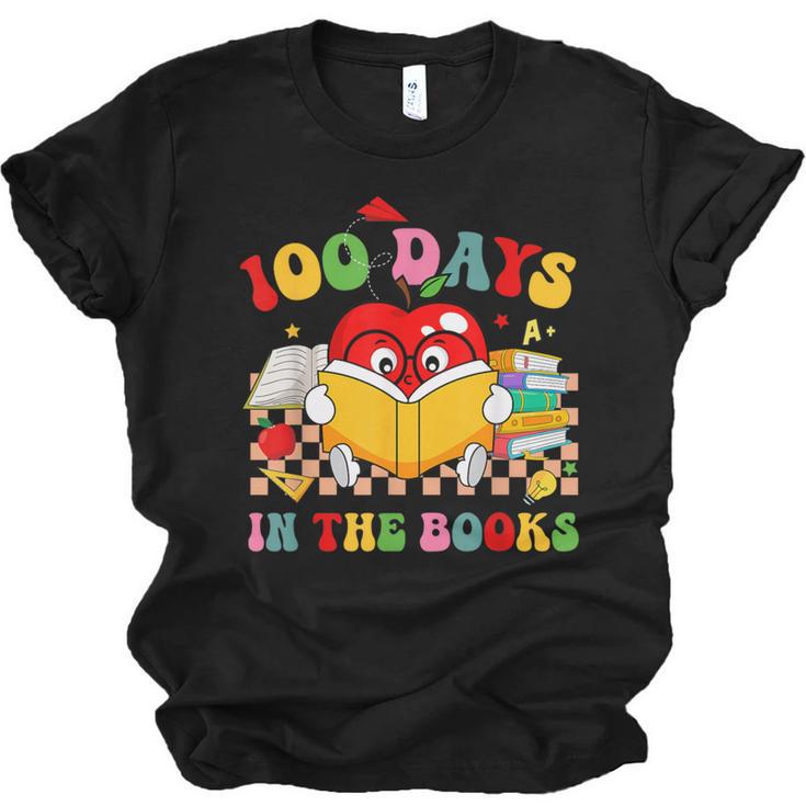 Groovy 100 Days In The Books Reading 100th Day Of School Unisex Jersey T-Shirt