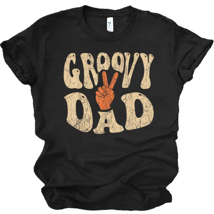 Groovy Dad 70s Aesthetic Nostalgia 1970's Retro Dad Unisex Jersey T-Shirt