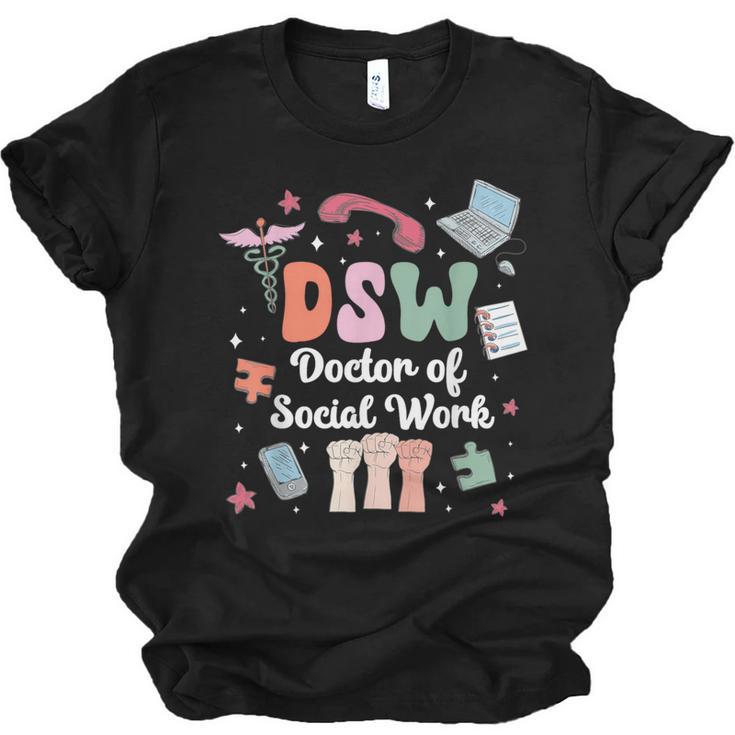 Groovy DSW Doctor Of Social Work Graduation DSW Graduate Unisex Jersey T-Shirt