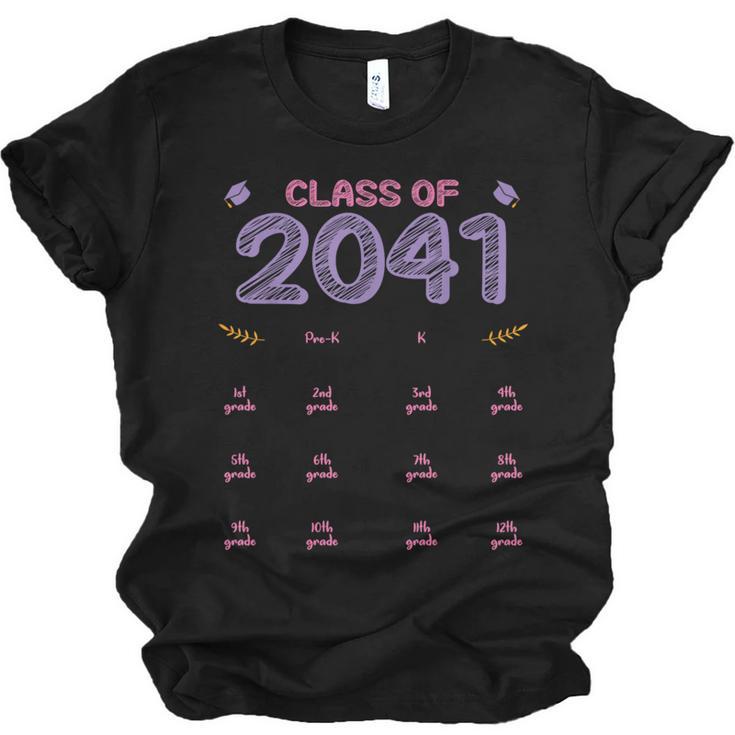 Grow With Me Graduation First Day Of School Class Of 2041 Unisex Jersey T-Shirt