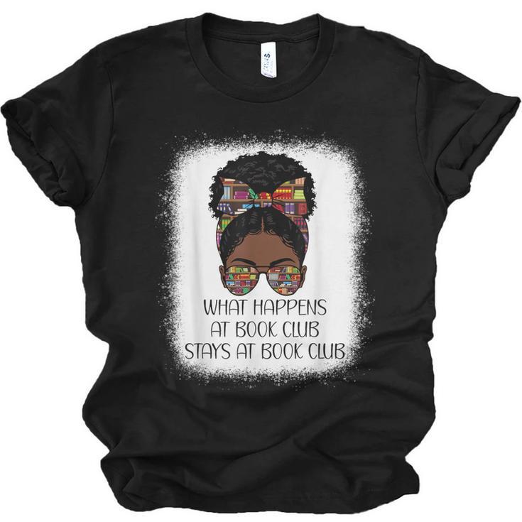 What Happens At Book Club Stays At Book Club Black Women Unisex Jersey T-Shirt