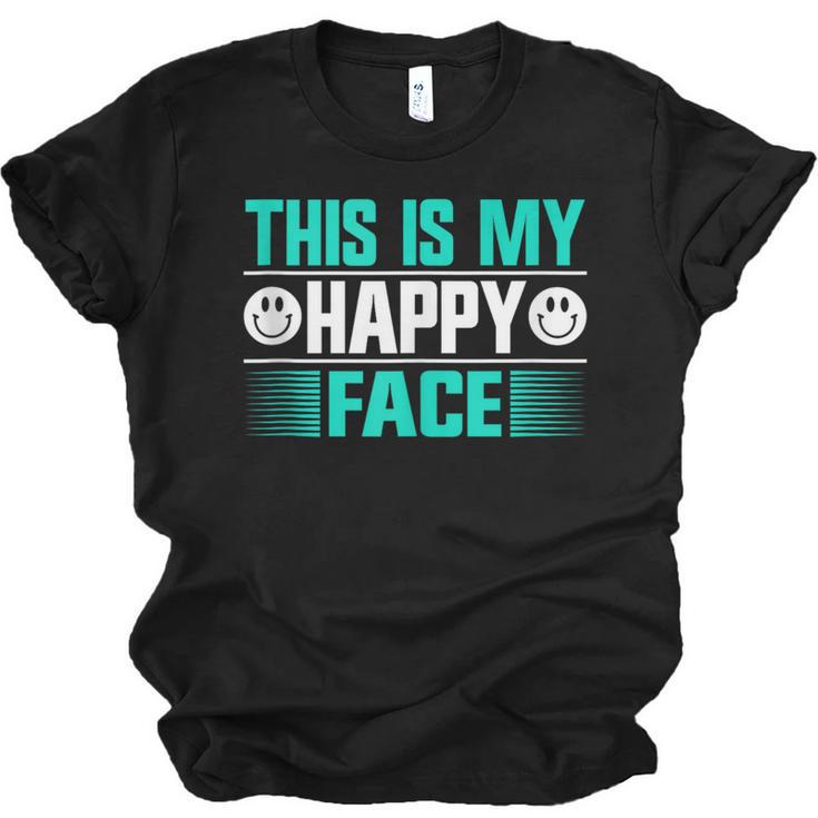 This Is My Happy Face Introvert Unisex Jersey T-Shirt