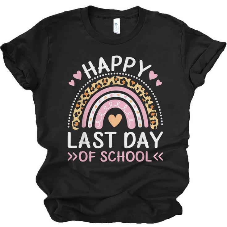 HAPPY LAST OF DAY SCHOOL Rainbow Teacher Student Graduation Men Women Girls Kids Unisex Jersey T-Shirt