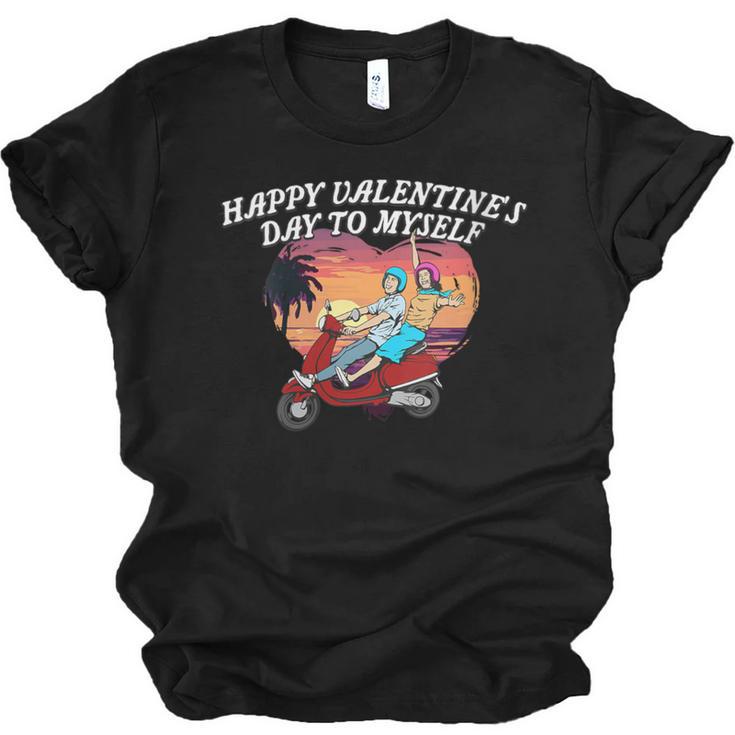 Happy Valentines Day To Myself Introvert Humor Unisex Jersey T-Shirt