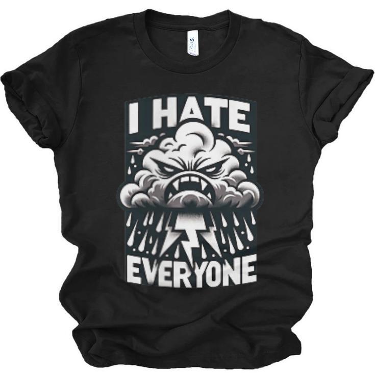 I Hate Everyone Introvert Anti-Social Dark Humor Unisex Jersey T-Shirt