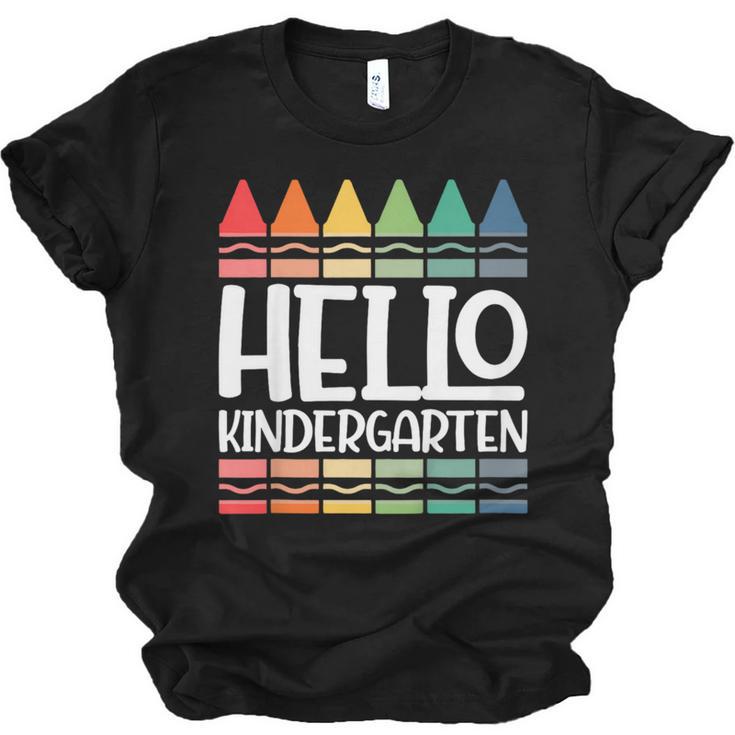 Hello Kindergarten First Day Back To School Graduation Unisex Jersey T-Shirt