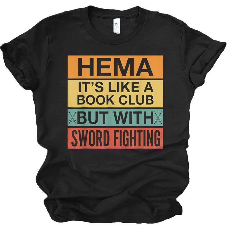 Hema Definition Like A Book Club With Swords Unisex Jersey T-Shirt