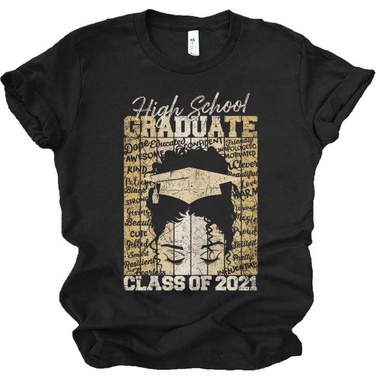 High School Graduate Queen Class Of 2021 Graduation Unisex Jersey T-Shirt