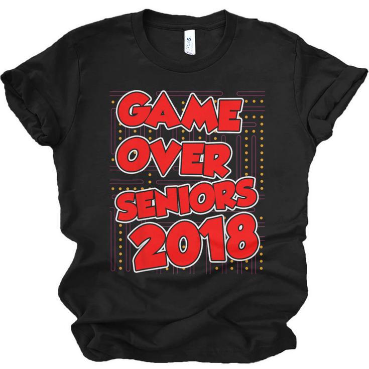 High School Graduation Tshirt Game Over Senior Class Of 2018 Unisex Jersey T-Shirt