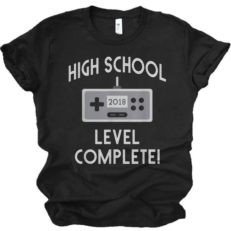 High School Graduation Shirt Level Complete Video Gamer Unisex Jersey T-Shirt