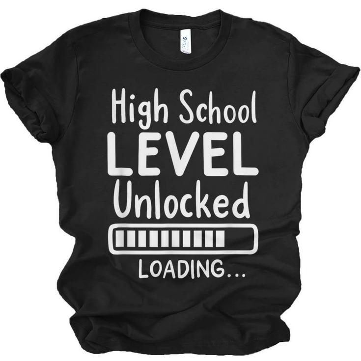 High School Level Unlocked Gamer Graduation Apparel Unisex Jersey T-Shirt