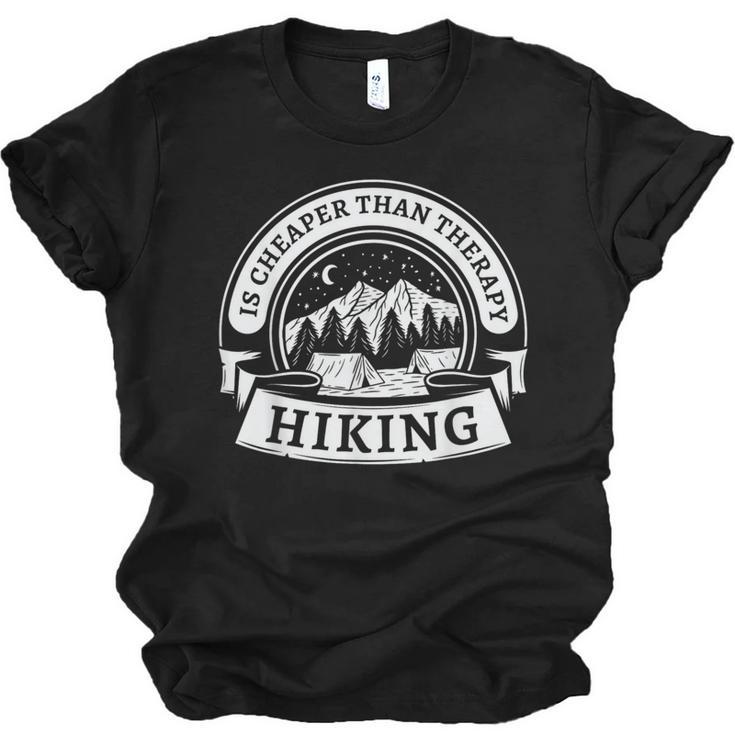 Hiking It's Cheaper Than A Therapy Introvert Shirt Unisex Jersey T-Shirt