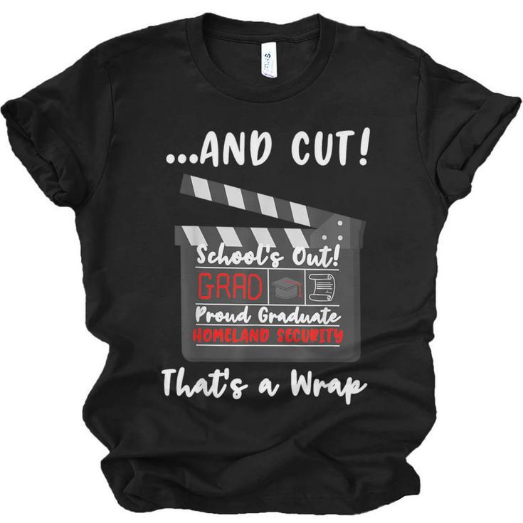 Homeland Security Degree Graduation Film Clapper Unisex Jersey T-Shirt