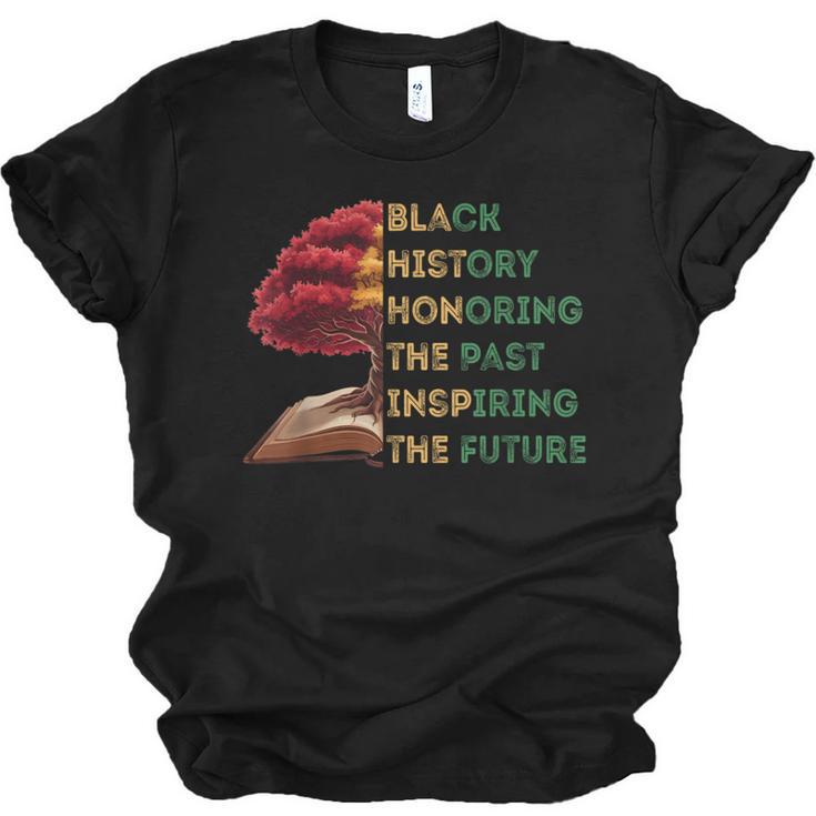 Honoring Past Inspiring Future History Month Tree Book Unisex Jersey T-Shirt