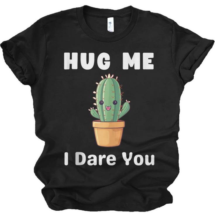 Hug Me I Dare You Introvert Cactus Tee Unisex Jersey T-Shirt