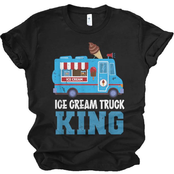 Ice Cream Truck King Nostalgia Summer Ice Cream Truck Driver Unisex Jersey T-Shirt