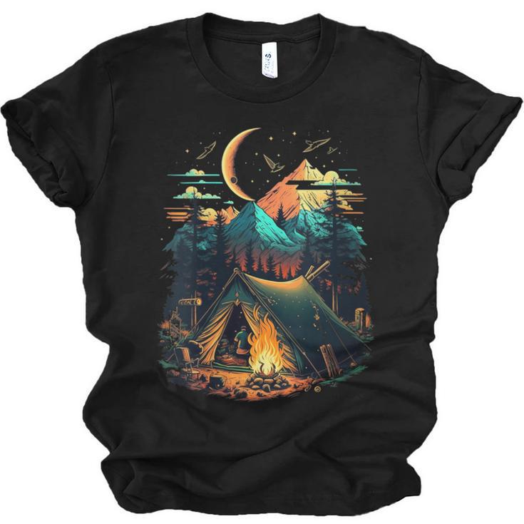 Id Rather Be Camping Great Outdoors Love Glamping Introvert Unisex Jersey T-Shirt