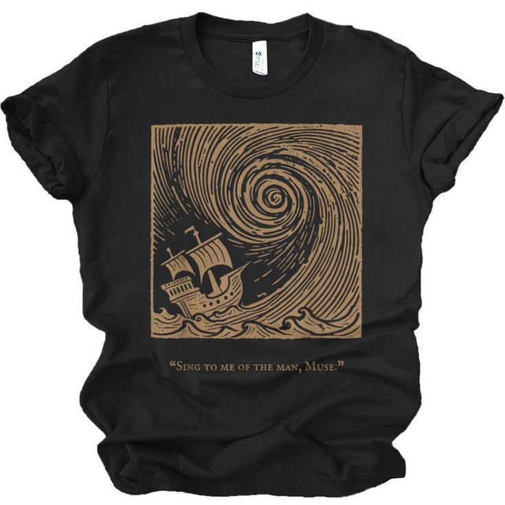 Iliad Odyssey Homer Ancient Greek History Book Odyssey Unisex Jersey T-Shirt