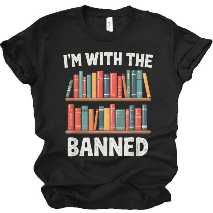I'm With The Banned Librarian Banned Book Lover Reader Unisex Jersey T-Shirt
