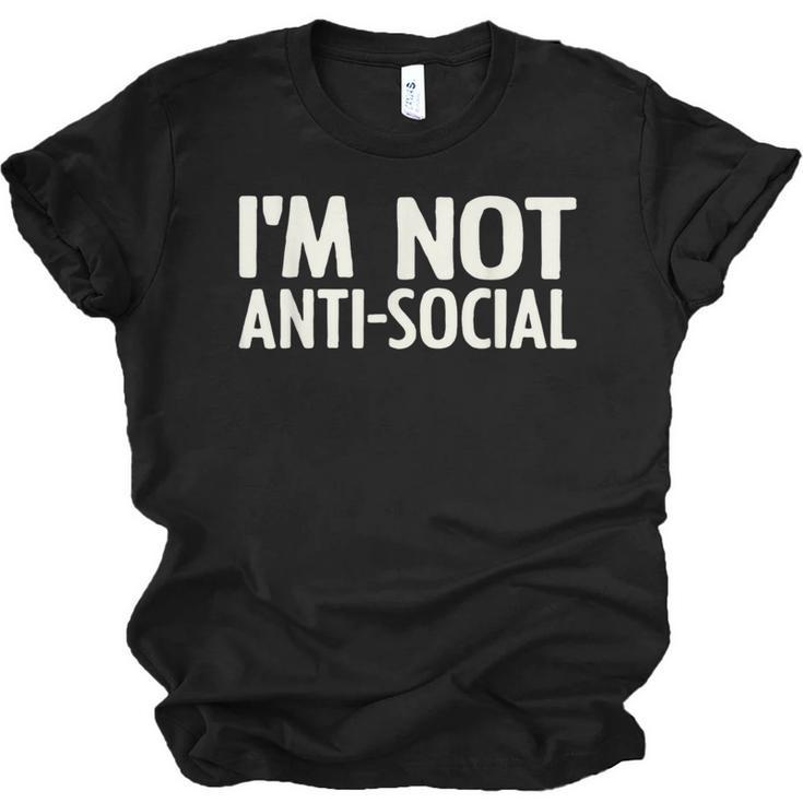 I'm Not Anti-Social I Introvert Unisex Jersey T-Shirt