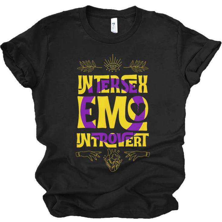 Intersex Emo Introvert Pride Trendy Mystic Teen Goth Style Unisex Jersey T-Shirt