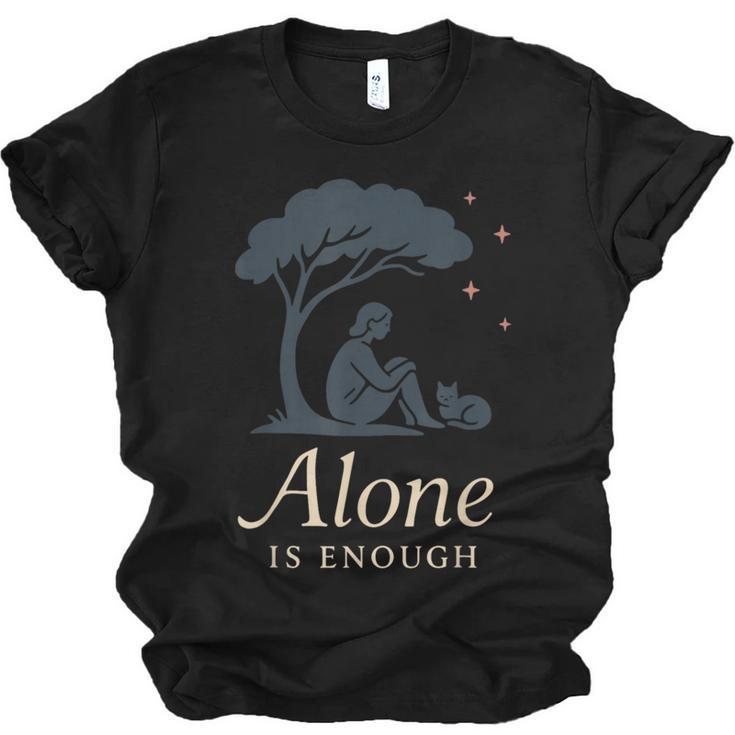 Introvert Alone Is Enough Social Battery Low Antisocial Unisex Jersey T-Shirt