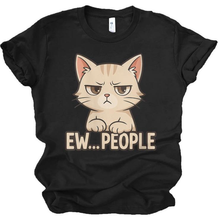 Introvert Anime Cat Ew People Unisex Jersey T-Shirt