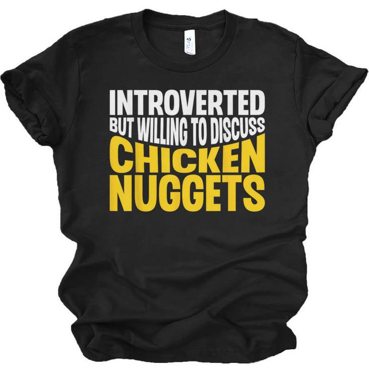 Introvert Antisocial Chicken Nugget Lover Foodie Unisex Jersey T-Shirt
