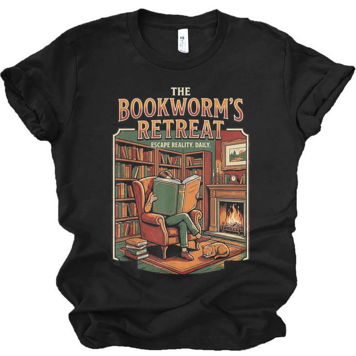 Introvert Book Lover The Bookworm's Retreat Unisex Jersey T-Shirt