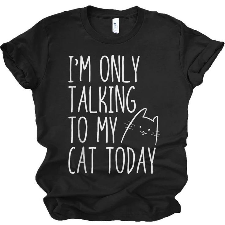 Introvert Cat Lover Kitten Kitty Cat Mom Cat Dad Pet Lover Unisex Jersey T-Shirt