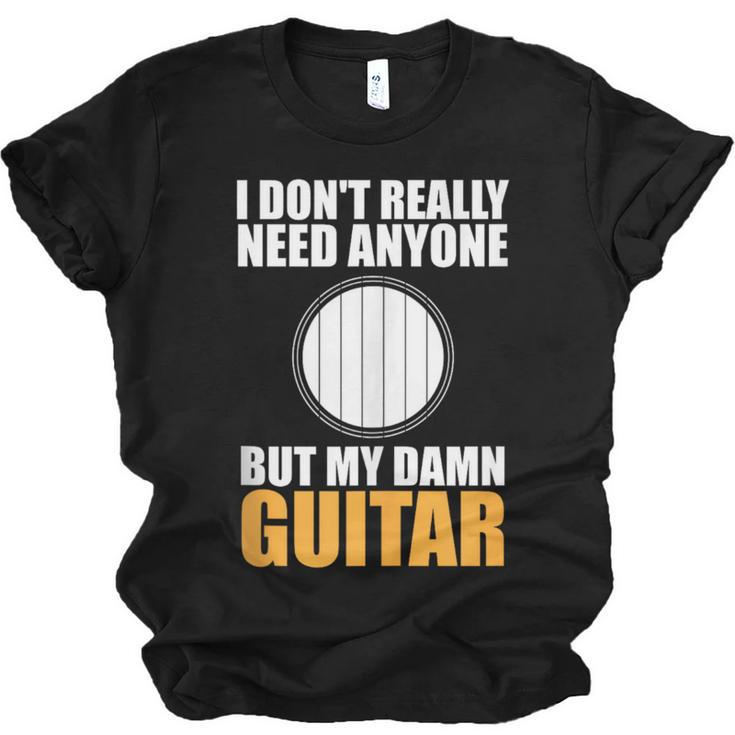 Introvert Guitarist Only Need Guitar Enjoy Acoustic Music Unisex Jersey T-Shirt