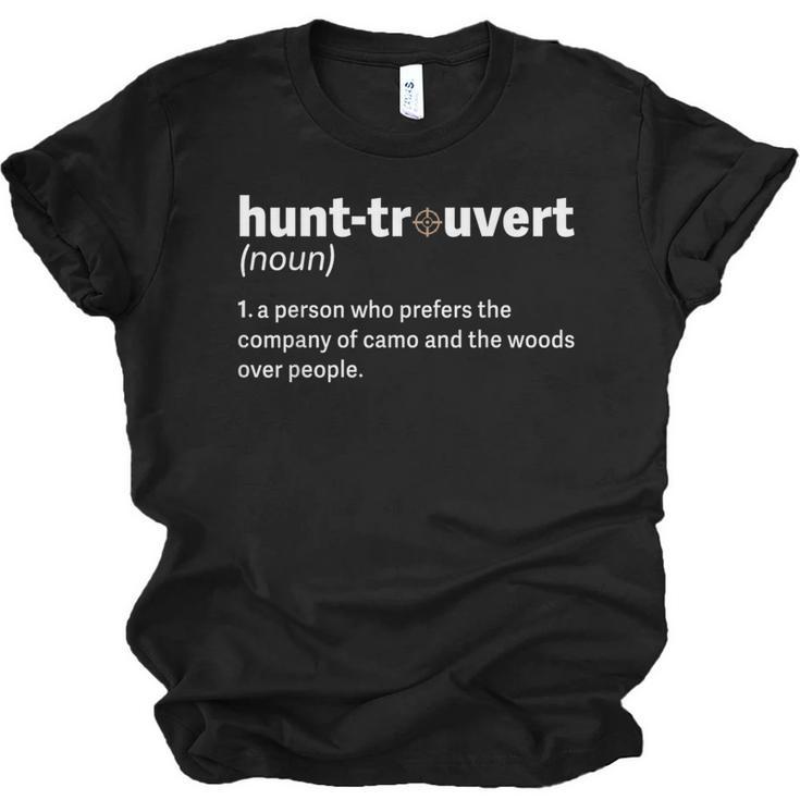 Introvert Hunter Definition Sarcastic Wildlife Hunting Humor Unisex Jersey T-Shirt