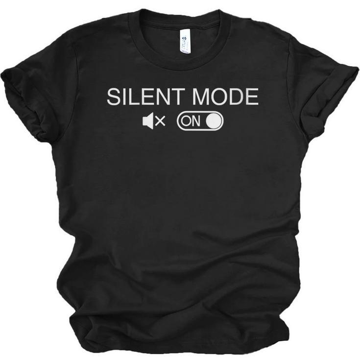 Introvert Introverts Silent Mode Minimalist Men Unisex Jersey T-Shirt
