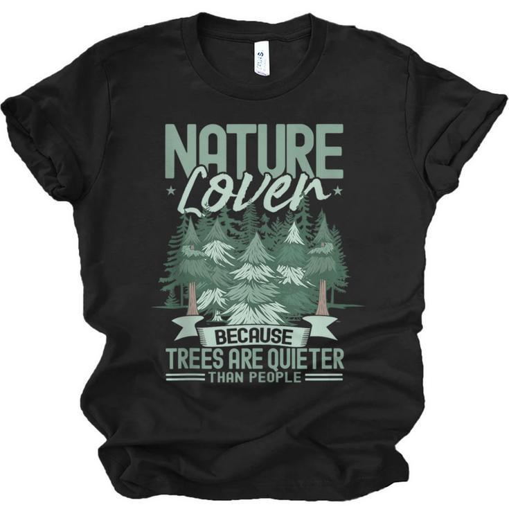 Introvert Nature Lover Introverted Forest Lover & Tree Unisex Jersey T-Shirt