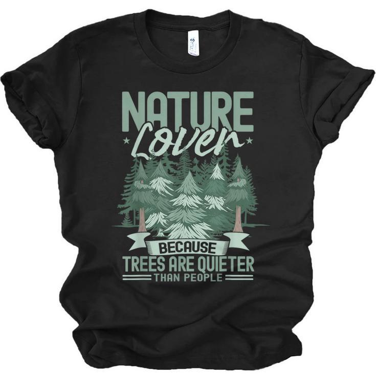 Introvert Nature Lover Introverted Forest Lover & Tree Unisex Jersey T-Shirt