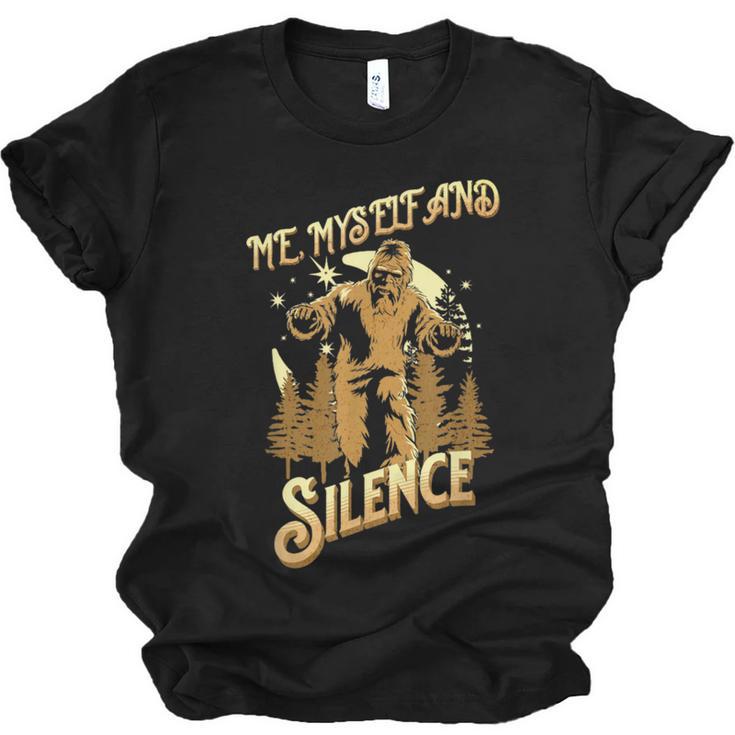 Introvert Relaxation Me Myself And Silence Vacation Bigfoot Unisex Jersey T-Shirt