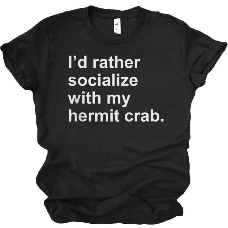 Introvert Sarcastic Hermit Crab Owner Unisex Jersey T-Shirt