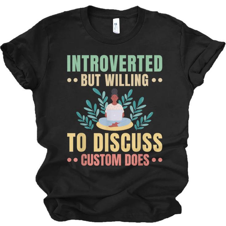 Introvert Saying Antisocial Sarcasm Introverts Unisex Jersey T-Shirt