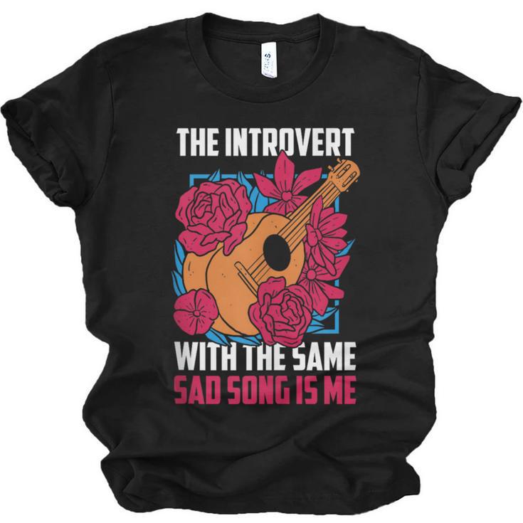 Introvert Singers Singing Sad Song Classical Music Lovers Unisex Jersey T-Shirt
