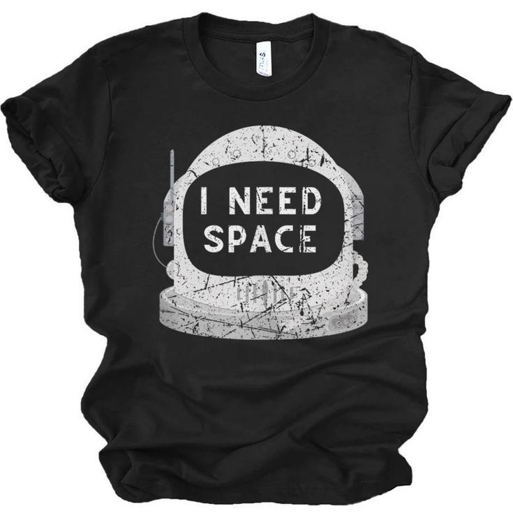 Introvert Space Helmet I Need Space Men Women Unisex Jersey T-Shirt