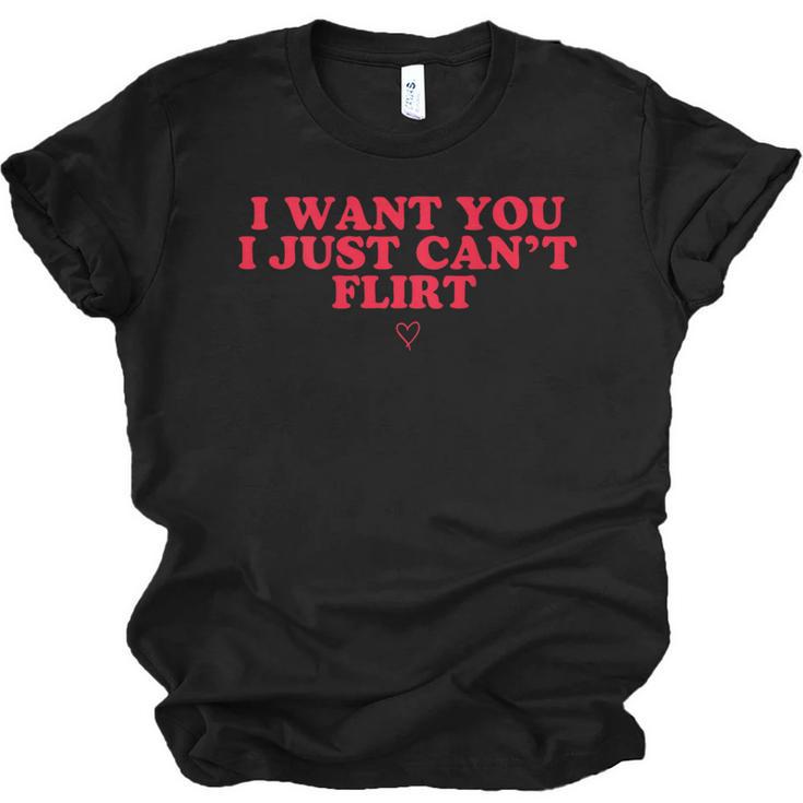 Introvert Valentines Day I Want You I Just Can't Flirt Unisex Jersey T-Shirt