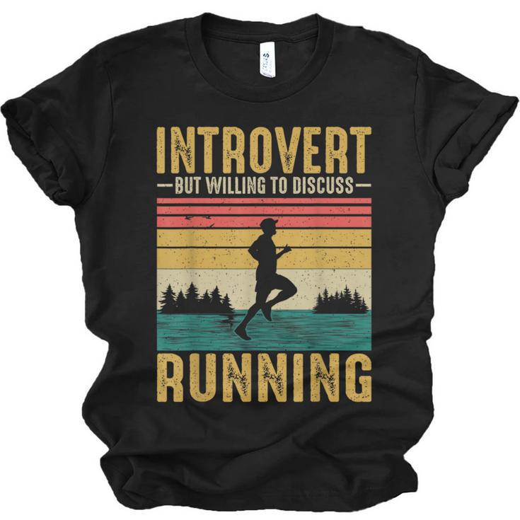 Introvert But Willing To Discuss Running Unisex Jersey T-Shirt