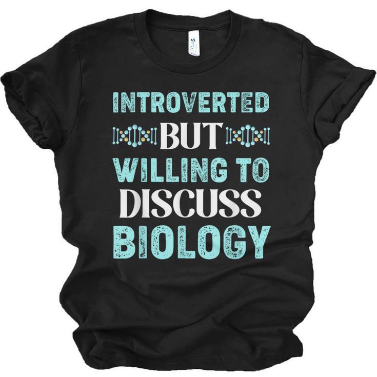 Introverted Biology Science Biologist Introverts Unisex Jersey T-Shirt