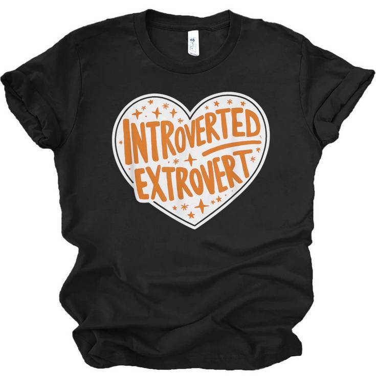 Introverted Extrovert People Hater Calm Peace Lover Unisex Jersey T-Shirt